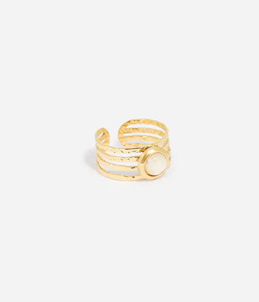 Bague ajustable Maleya - Nacre