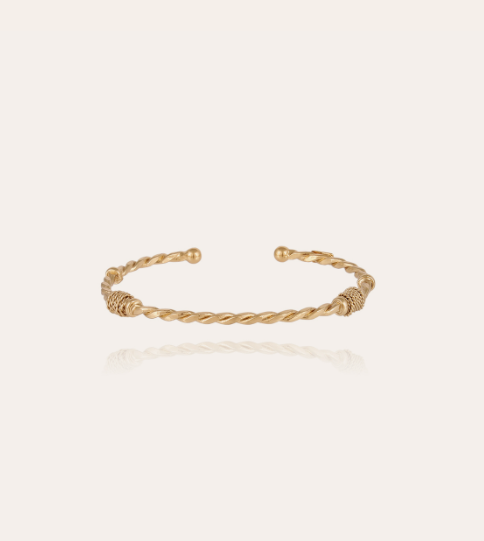 Bracelet Jonc Torsade petit modèle doré