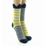 chaussettes-femme-fil-d-ecosse-couronne-marine-sur-rayures-jaunes (1)