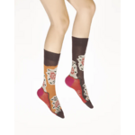 chaussettes_fleurs_orange_bordeaux_1