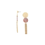 boucles oreilles fauve poussoir chaine strass herval 2