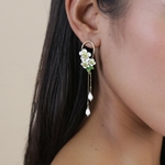 boucles oreilles poussoir 2 pampilles hana 3