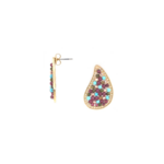 Boucles doreilles puces perles tissées 2