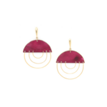 Boucles d'oreilles poussoirs 3 demi cercle marly