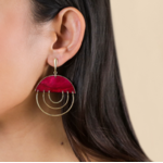 Boucles doreilles poussoirs 3 demi cercle marly 3