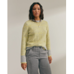 Pull col rond en maille fantaisie-jaune-paz-torras-4