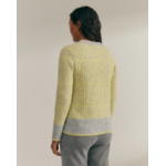 Pull col rond en maille fantaisie-jaune-paz-torras-5