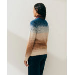 Pull femme en maille fantaisie à manches longues et col rond-bleu-paz-torras-3