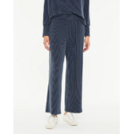 Pantalon large en tricot avec taille élastique bleu paz torras 2