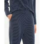 Pantalon large en tricot avec taille élastique bleu paz torras 4