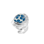 bague gomme argent bleu 3
