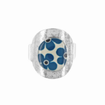 bague gomme argent bleu 4