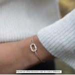 bracelet maillon plat martele porte
