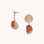 boucles oreilles minerama agate rouge nature 2