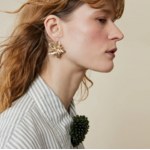 boucles oreilles camelia rose dore feeka 2