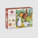 4 puzzles animaux - le jardin du moulin - moulin roty 1