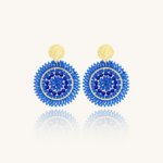 boucles oreilles mini espagnola bleu santibe