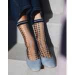 chaussettes vetrata bleue atelier saint eustache 1
