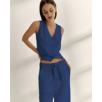 Pantalon large bleu paz torras 4