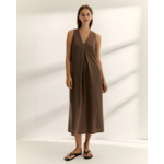 robe longue maille marron 2