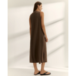 robe longue maille marron 3