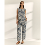 chemisier imprime bleu indigo paz torras 2