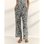 pantalon droit imprime bleu indigo paz torras 1