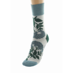 Chaussettes coton fleurs bleues Berthe 3