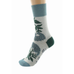 Chaussettes coton fleurs bleues Berthe 4
