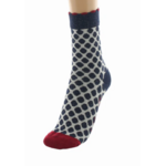 Chaussettes coton pois bleus lurex Berthe 3