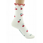 chaussettes coton bio cerises ecru dagobert 1