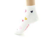 Chaussettes coton coeurs ecru Dagobert 4