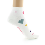 Chaussettes coton coeurs ecru Dagobert 1