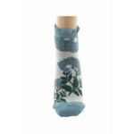Socquettes coton fleurs bleues Berthe 3