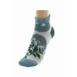 Socquettes coton fleurs bleues Berthe 4