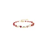 Bracelet ajustable Scarlet multi perles rouges, Franck Herval