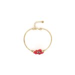 Bracelet semi-rigide anémone rouge Scarlet, autre vue