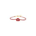 Bracelet ajustable Scarlet en cordon tressé rouge, Franck Herval