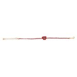 Bracelet cordon tressé rouge Scarlet, autre vue