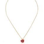 Collier pendentif petite anémone rouge Scarlet, autre vue