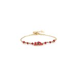 Bracelet ajustable Scarlet avec petite anémone rouge, Franck Herval