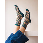 Chaussettes transparentes Brooklyn Bridge Forest, résille vert canard, photo 2