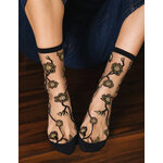 Chaussettes transparentes Blomst Gold, photo 7