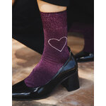 Chaussettes Frida portées, cœurs asymétriques, photo 2