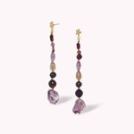 Boucles d'oreilles poussoir longues Belle de Nuit Nature Bijoux