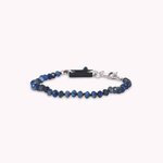 Bracelet ajustable fin en lapis lazuli Calypso Nature Bijoux
