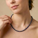 Collier fin lapis lazuli Calypso Nature Bijoux, porté