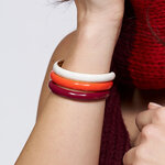 Jonc bombé Blanc Sable Bangle Up