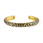 Jonc Wild motif léopard Noir Carbon Bangle Up