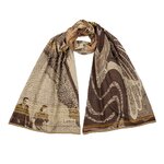 Foulard Létol Thibault coloris Chocolat en coton bio